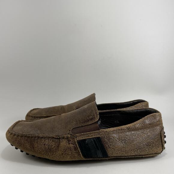 Tod’s Slip On Loafer Driving Shoes Driver Mens Size 8 Brown Leather Casual main image 4